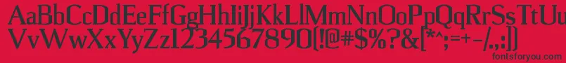 UlianrgBold Font – Black Fonts on Red Background