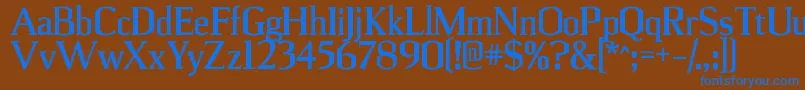 UlianrgBold Font – Blue Fonts on Brown Background