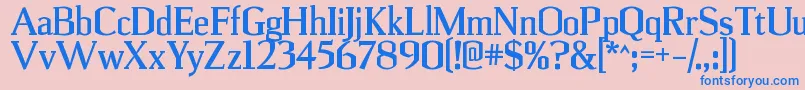 UlianrgBold Font – Blue Fonts on Pink Background