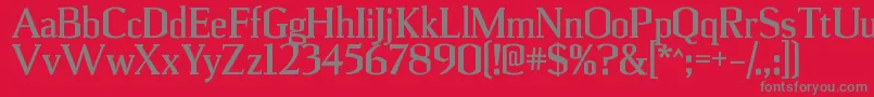 UlianrgBold Font – Gray Fonts on Red Background