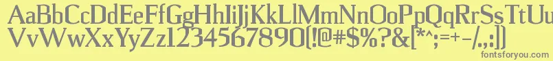 UlianrgBold Font – Gray Fonts on Yellow Background