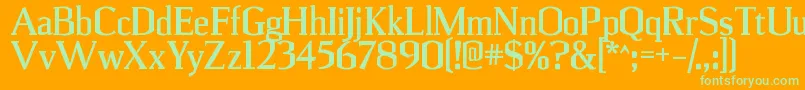 UlianrgBold Font – Green Fonts on Orange Background