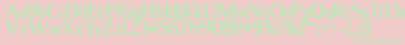 UlianrgBold Font – Green Fonts on Pink Background