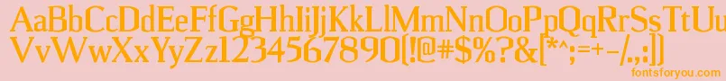 UlianrgBold-Schriftart – Orangefarbene Schriften auf rosa Hintergrund