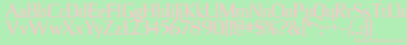 UlianrgBold Font – Pink Fonts on Green Background