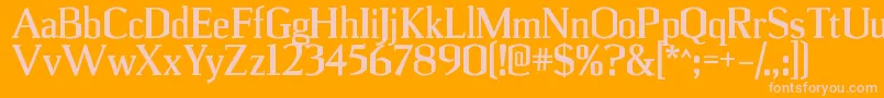 フォントUlianrgBold – オレンジの背景にピンクのフォント