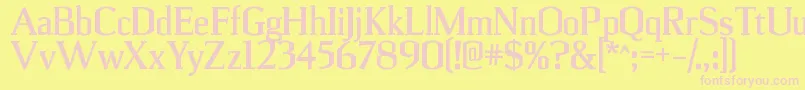 UlianrgBold Font – Pink Fonts on Yellow Background