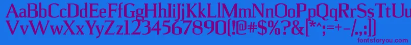 UlianrgBold Font – Purple Fonts on Blue Background