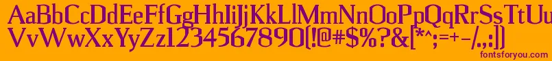 UlianrgBold Font – Purple Fonts on Orange Background