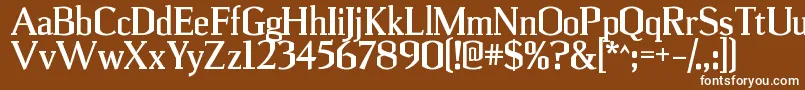 UlianrgBold Font – White Fonts on Brown Background
