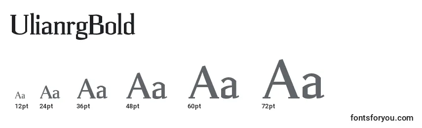 UlianrgBold Font Sizes