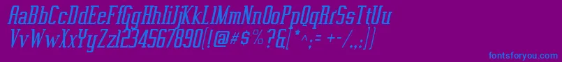 Vahikai Font – Blue Fonts on Purple Background