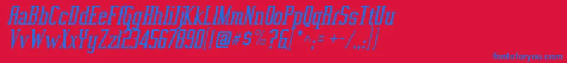 Vahikai Font – Blue Fonts on Red Background