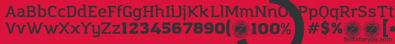 Fonte AmazingInfographicFree – fontes pretas em um fundo vermelho