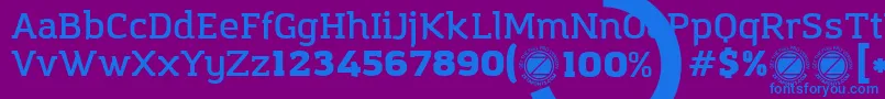 AmazingInfographicFree Font – Blue Fonts on Purple Background