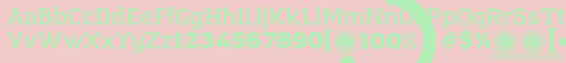 AmazingInfographicFree Font – Green Fonts on Pink Background