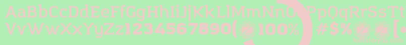 AmazingInfographicFree Font – Pink Fonts on Green Background