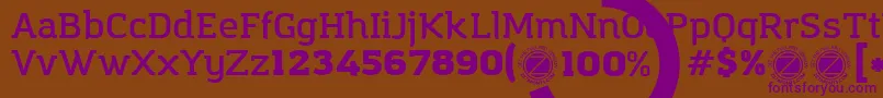 AmazingInfographicFree Font – Purple Fonts on Brown Background