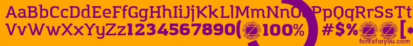 Шрифт AmazingInfographicFree – фиолетовые шрифты на оранжевом фоне