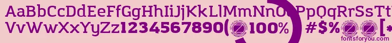 AmazingInfographicFree Font – Purple Fonts on Pink Background