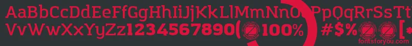 AmazingInfographicFree Font – Red Fonts on Black Background
