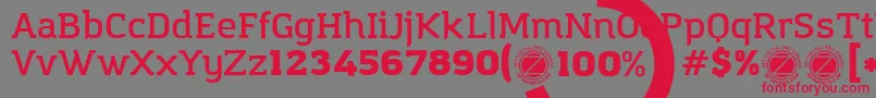 AmazingInfographicFree Font – Red Fonts on Gray Background