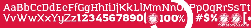 AmazingInfographicFree Font – White Fonts on Red Background