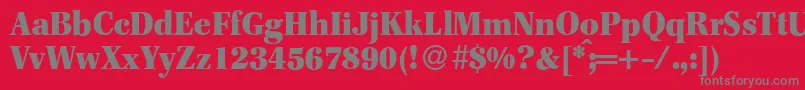 F820RomanHeavyRegular Font – Gray Fonts on Red Background