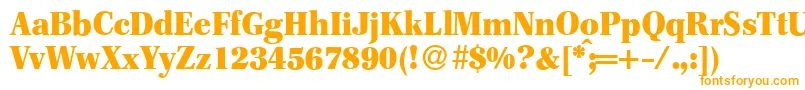 Police F820RomanHeavyRegular – polices orange sur fond blanc