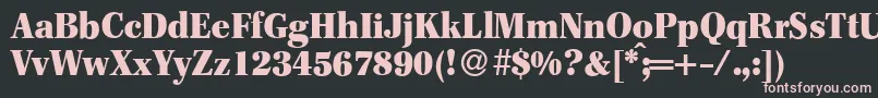 F820RomanHeavyRegular Font – Pink Fonts on Black Background
