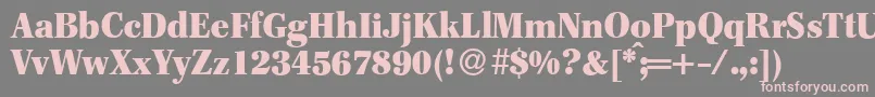 F820RomanHeavyRegular Font – Pink Fonts on Gray Background