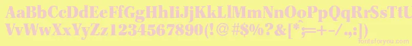 Подробнее о шрифте F820RomanHeavyRegular Шрифт F820RomanHeavyRegular – розовые шрифты на жёлтом фоне