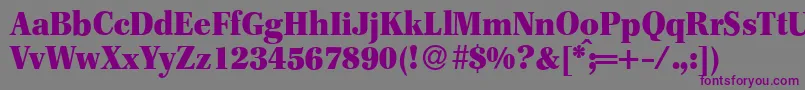 F820RomanHeavyRegular Font – Purple Fonts on Gray Background