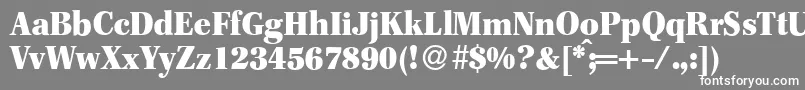 F820RomanHeavyRegular Font – White Fonts on Gray Background