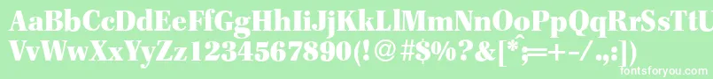 F820RomanHeavyRegular Font – White Fonts on Green Background