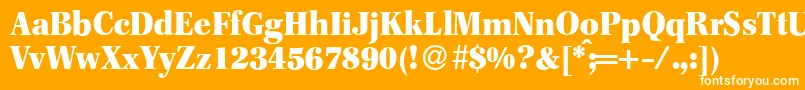 フォントF820RomanHeavyRegular – オレンジの背景に白い文字