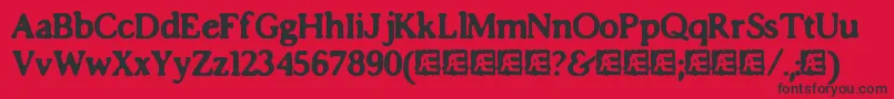 フォントImpossibiliumBrk – 赤い背景に黒い文字