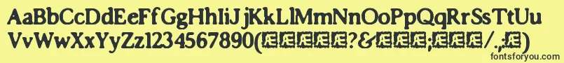 Police ImpossibiliumBrk – polices noires sur fond jaune