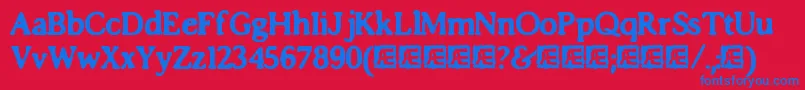 ImpossibiliumBrk-fontti – siniset fontit punaisella taustalla