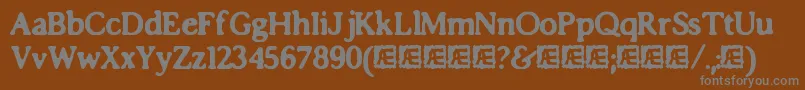 Шрифт ImpossibiliumBrk – серые шрифты на коричневом фоне