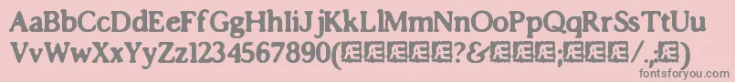 ImpossibiliumBrk Font – Gray Fonts on Pink Background