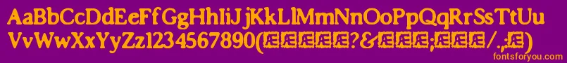 More about ImpossibiliumBrk Font ImpossibiliumBrk Font – Orange Fonts on Purple Background