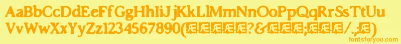 ImpossibiliumBrk Font – Orange Fonts on Yellow Background