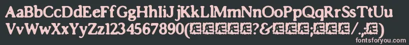 フォントImpossibiliumBrk – 黒い背景にピンクのフォント