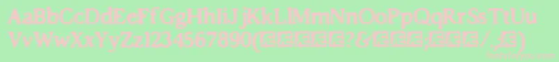 ImpossibiliumBrk Font – Pink Fonts on Green Background