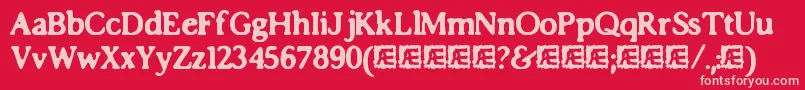 fuente ImpossibiliumBrk – Fuentes Rosadas Sobre Fondo Rojo