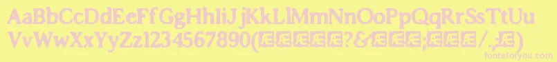 ImpossibiliumBrk Font – Pink Fonts on Yellow Background