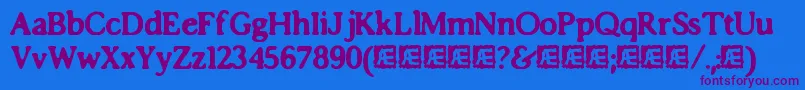 ImpossibiliumBrk Font – Purple Fonts on Blue Background