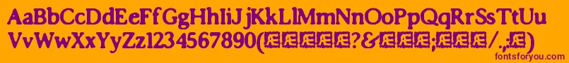 fuente ImpossibiliumBrk – Fuentes Moradas Sobre Fondo Naranja
