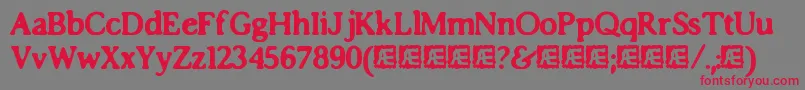 fuente ImpossibiliumBrk – Fuentes Rojas Sobre Fondo Gris